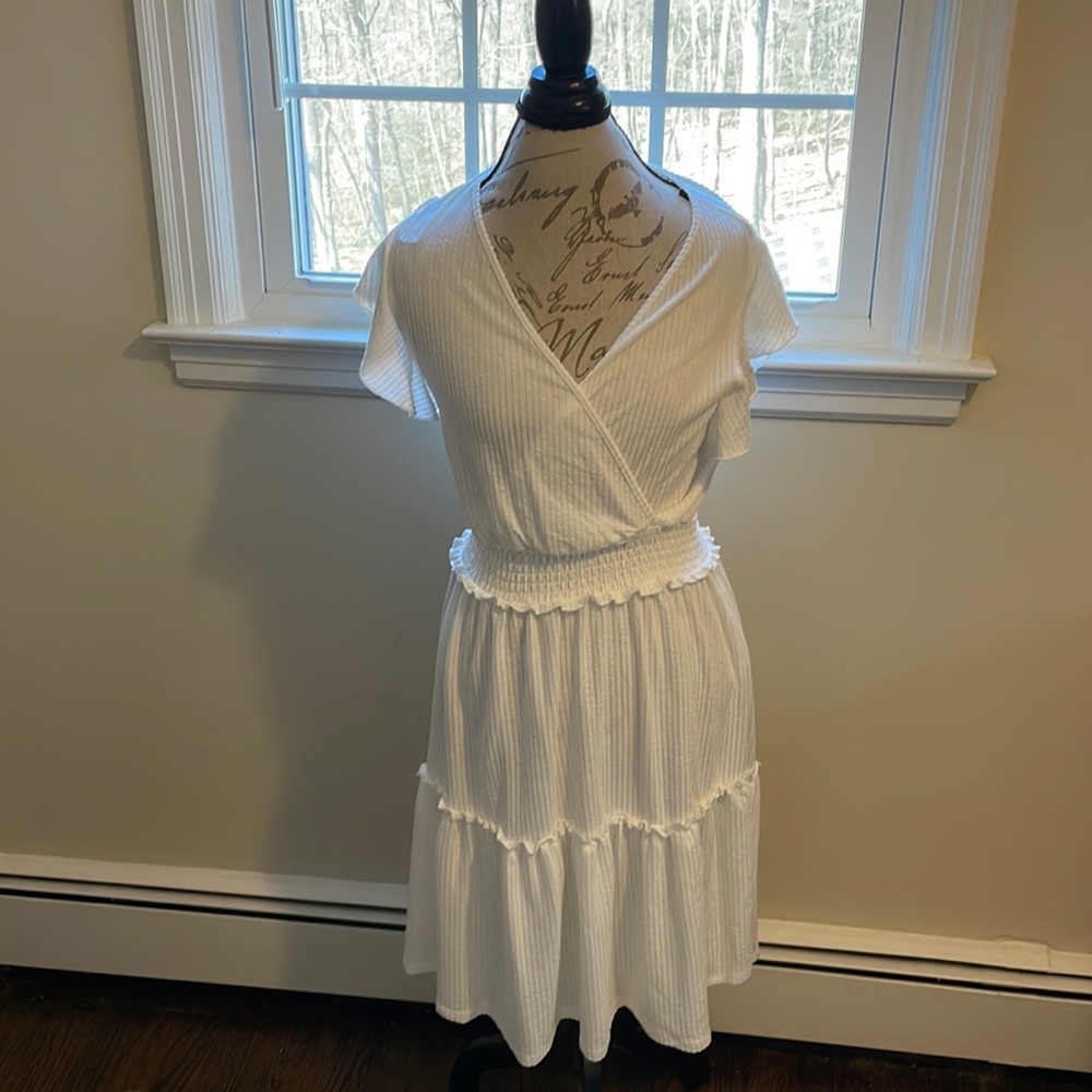 Caution to the wind white dress NWOT